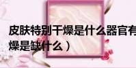 皮膚特別干燥是什么器官有問題(皮膚特別干燥是缺什么)