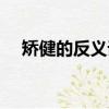 矯健的反義詞和近義詞（矯健的反義詞）