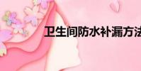 衛生間防水補漏方法(w 7)