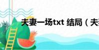 夫妻一場txt 結局(夫妻一場txt)