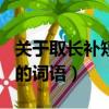 關于取長補短的小故事100字（關于取長補短的詞語）