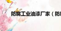 防腐工業油漆廠家(防腐工程管道)