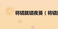 將錯就錯夜蔓(將錯就錯歌詞)