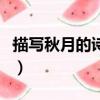 描寫秋月的詩句一到六年級（描寫秋月的詩句）