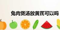兔肉煲湯放黃芪可以嗎(兔肉煲湯)