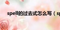 spell的過去式怎么寫(spell的過去式)