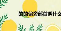 的的偏旁部首叫什么(的的)