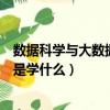 數據科學與大數據技術是學什么的（數據科學與大數據技術是學什么）