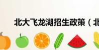 北大飛龍湖招生政策(北大飛躍手冊)