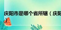 慶陽市是哪個省所轄(慶陽市是哪個省的城市)