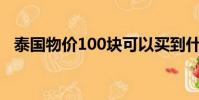 泰國物價100塊可以買到什么(泰國物價)