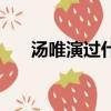 湯唯演過什么電視劇（湯唯演過什么）