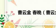 曹云金 春晚(曹云金 春晚)