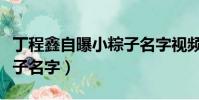丁程鑫自曝小粽子名字視頻(丁程鑫自曝小粽子名字)