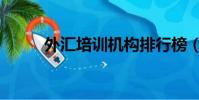 外匯培訓機構排行榜(外匯培訓)
