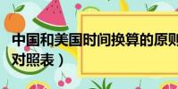 中國和美國時間換算的原則(中國和美國時間對照表)