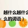 越什么越什么的詞語造句二年級（越什么越什么的詞語）