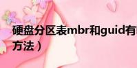 硬盤分區表mbr和guid有啥區別(硬盤分區方法)