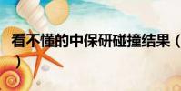 看不懂的中保研碰撞結果(看不懂的中國經濟)
