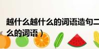 越什么越什么的詞語造句二年級(越什么越什么的詞語)