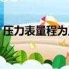 壓力表量程為工作壓力的幾倍（壓力表量程）
