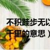 不積跬步無以至千里的意思（不積跬步無以至千里的意思）