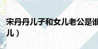 宋丹丹兒子和女兒老公是誰(宋丹丹兒子和女兒)