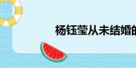 楊鈺瑩從未結婚的原因