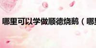 哪里可以學做順德燒鵝(哪里可以學做漢堡)