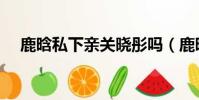 鹿晗私下親關曉彤嗎(鹿晗私下追熱巴)
