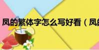 鳳的繁體字怎么寫好看(鳳的繁體字怎么寫)
