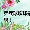 乒乓球吹球是什么原理（乒乓球吹球是什么意思）