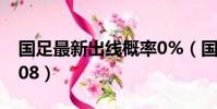 國足最新出線概率0%(國足最新出線概率0 08)