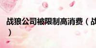 戰狼公司被限制高消費(戰狼公司被限制消費)