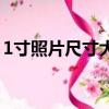 1寸照片尺寸大小是多少（1寸照片尺寸大小）