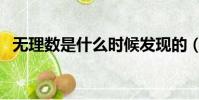 無理數是什么時候發現的(無理數是什么)