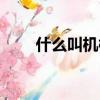 什么叫機械運動（什么叫機械運動）