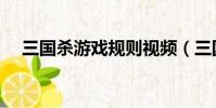 三國殺游戲規則視頻(三國殺游戲規則)