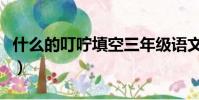 什么的叮嚀填空三年級語文(什么的叮嚀填空)