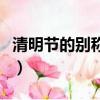 清明節的別稱和雅稱都有哪些（清明節的別稱）