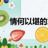 情何以堪的意思是（情何以堪的近義詞）