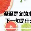圣誕是冬的來信下一句是啥（圣誕是冬的來信 下一句是什么）