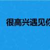 很高興遇見你英語怎么說（很高興遇見你）