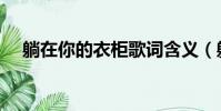 躺在你的衣柜歌詞含義(躺在你的衣柜)
