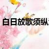 白日放歌須縱酒是誰的詩（白日放歌須縱酒）