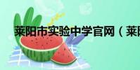 萊陽市實驗中學官網(萊陽市實驗中學)