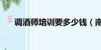 調酒師培訓要多少錢(南京調酒培訓)