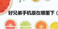 好兄弟手機版在哪里下(好兄弟手機)