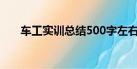 車工實訓總結500字左右(車工實習)