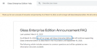 谷歌停售Glass Enterprise AR智能眼鏡
